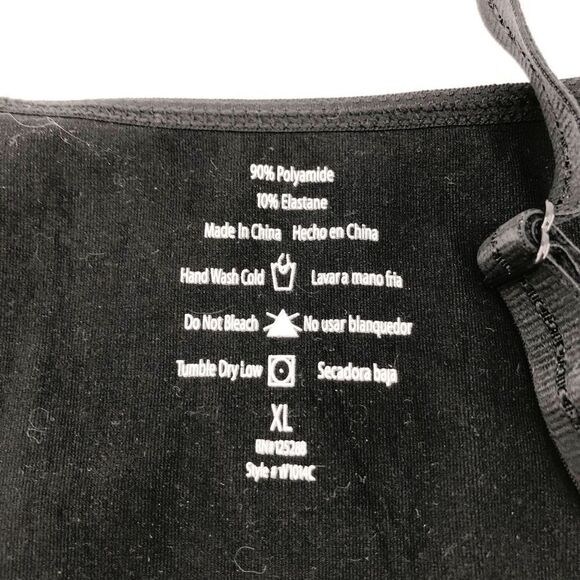 LF Women's Black Sleeveless Ruffle‎ Hem Bodysuit Size XL - Picture 4 of 4